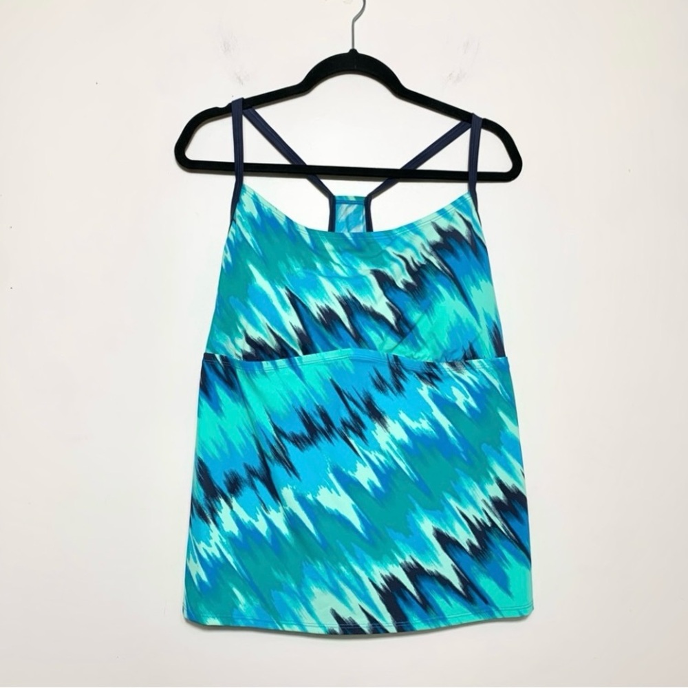 NWOT Nike Blue & Green Tankini 2X
